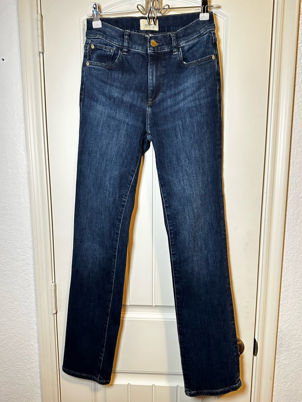 DL1961 Mara Straight Mid Rise Dark Blue Classic Jeans size 27